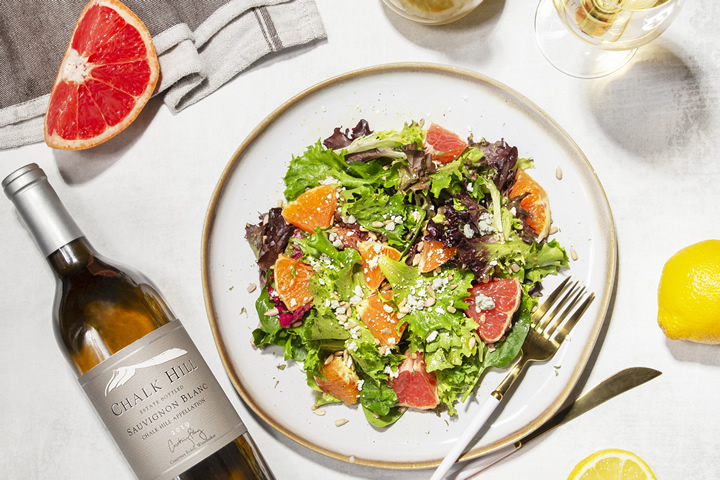 Citrus and Chèvre Salad with White Wine Vinaigrette