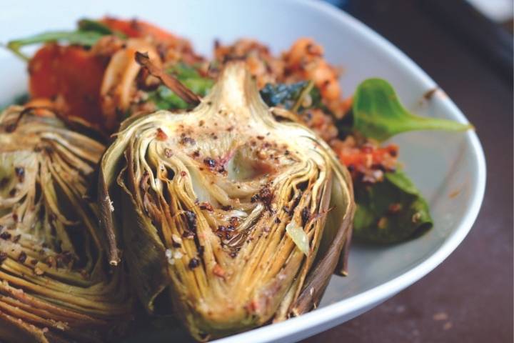 Grilled Artichokes with Lemon Garlic Aioli